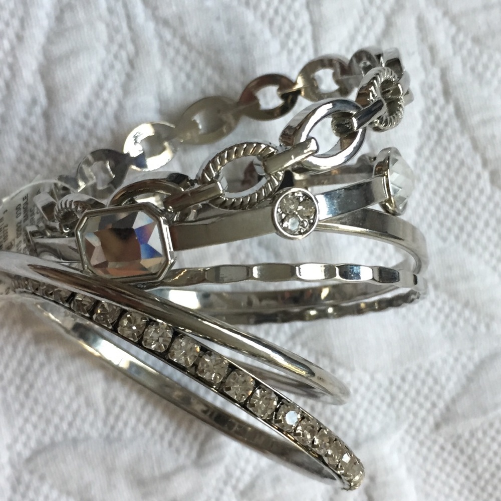 Macy’s Silver Multi-Bangle Set